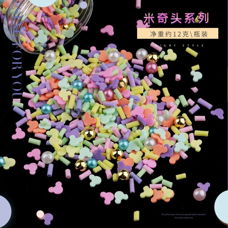 Wholesale DIY Crystal Dropping Gel Fruit Soft Pottery Candy Accessories  In Globe Balls Snow Stars Pearl Flowing Sand Filler